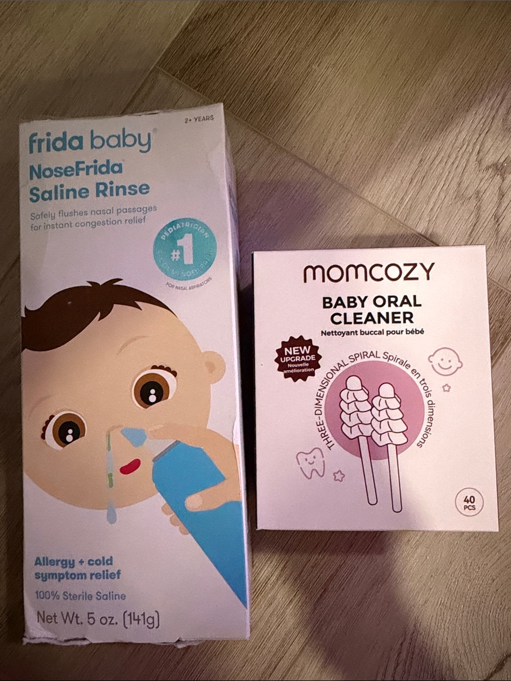 Bundle Mom cozy baby oral cleaner & Frida baby NoseFrida Saline Rinse